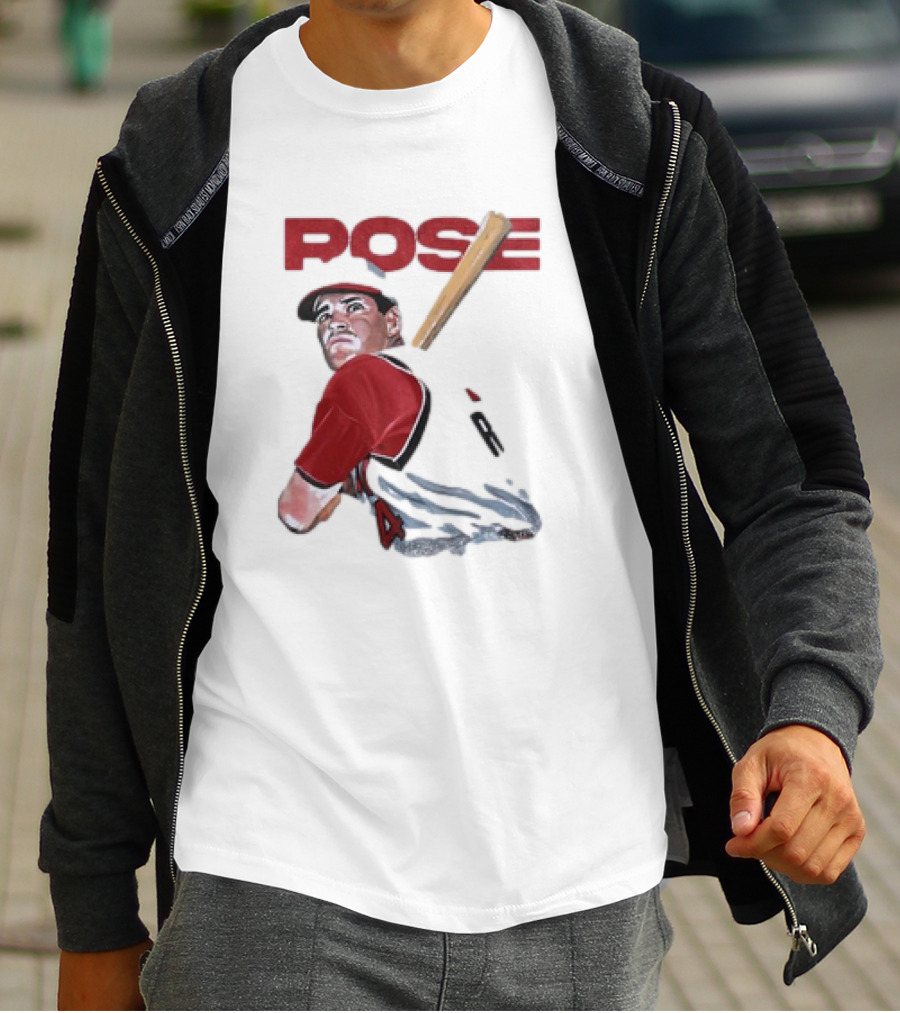 PO$E Pete Rose Baseball Bat Sports T-Shirt