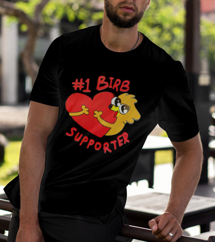 1 Birb Supporter Heart Hug T-Shirt