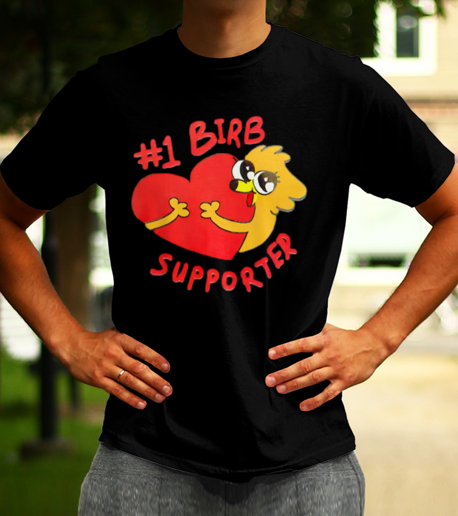 1 Birb Supporter Heart Hug T-Shirt
