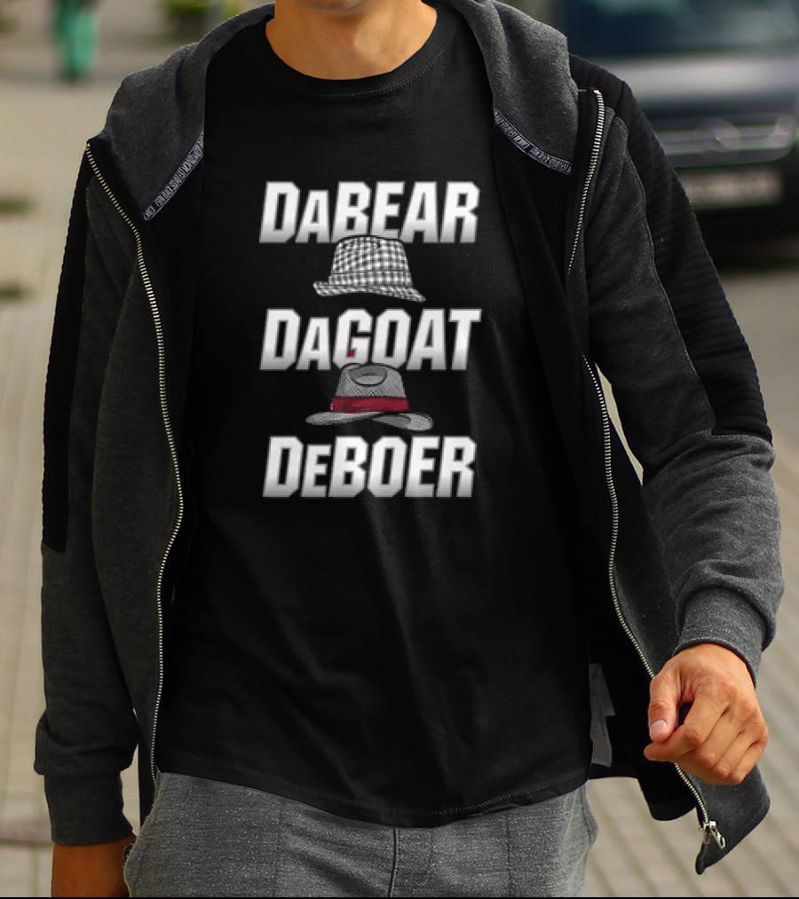 Alabama Crimson Tide DaBear DaGoat DeBoer Fedora Hat T-Shirt