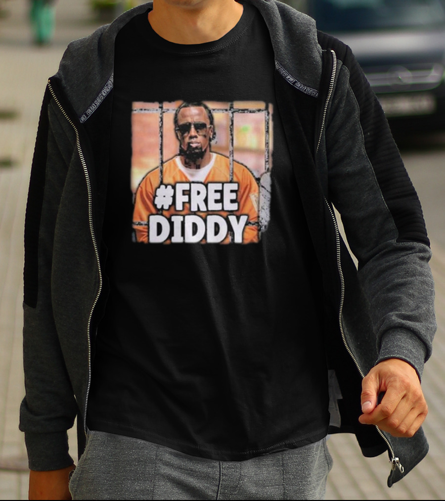 FreeDiddy Free Diddy Orange Prison Bars T-Shirt