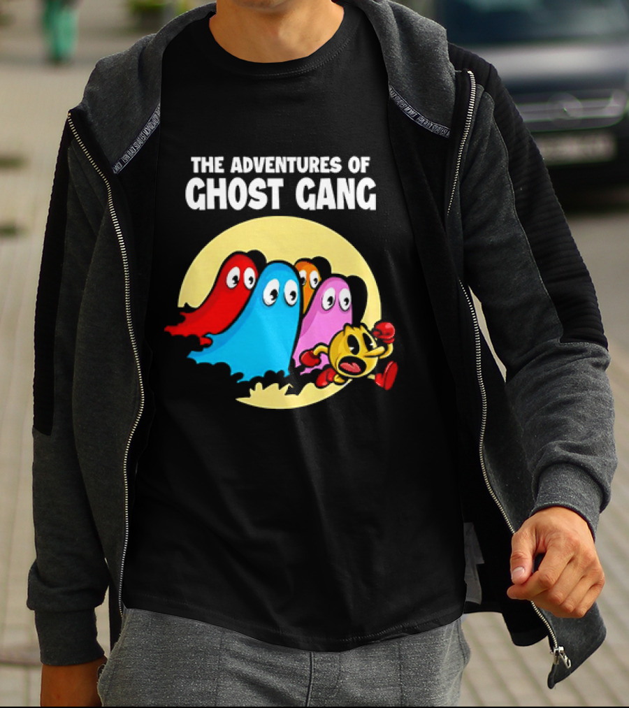 Pac-Man And The Ghosts X The Adventures Of Tintin The Adventures Of Ghost Gang T-Shirt