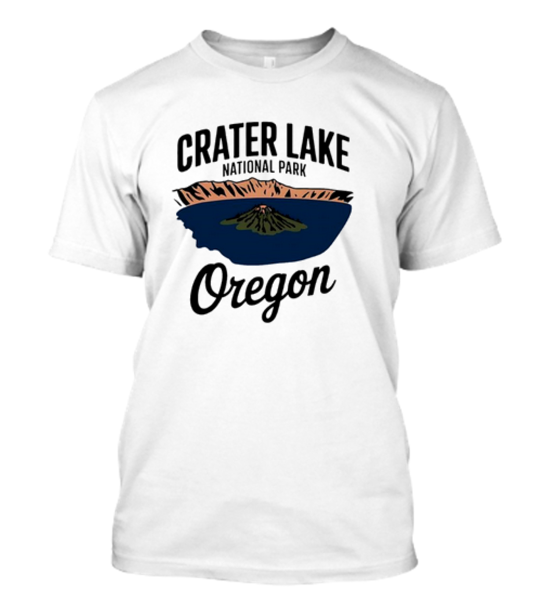 Crater Lake National Park Oregon Scenic Retro Exploration T-Shirt