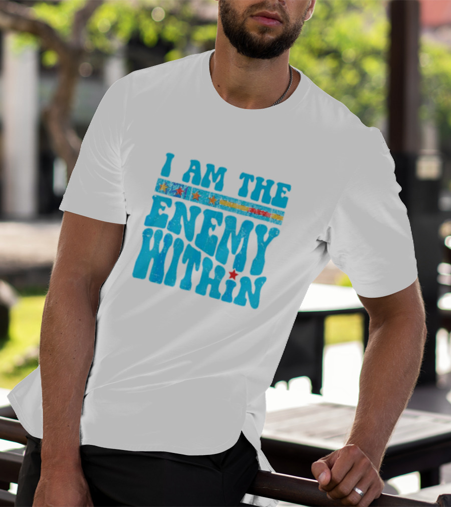 I Am The Enemy Within Retro America T-Shirt