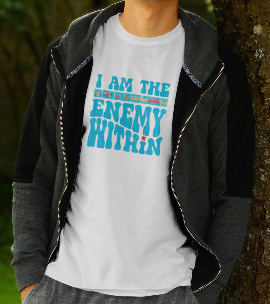 I Am The Enemy Within Retro America T-Shirt