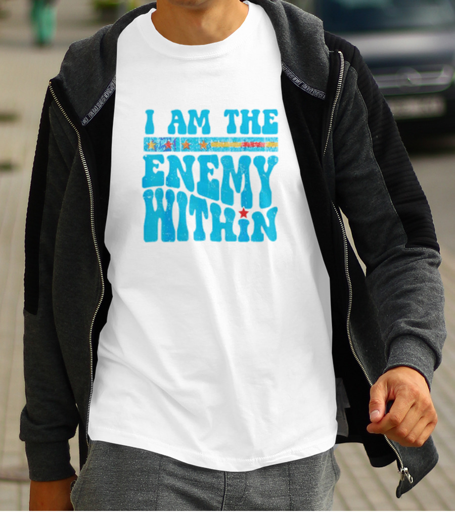 I Am The Enemy Within Retro America T-Shirt