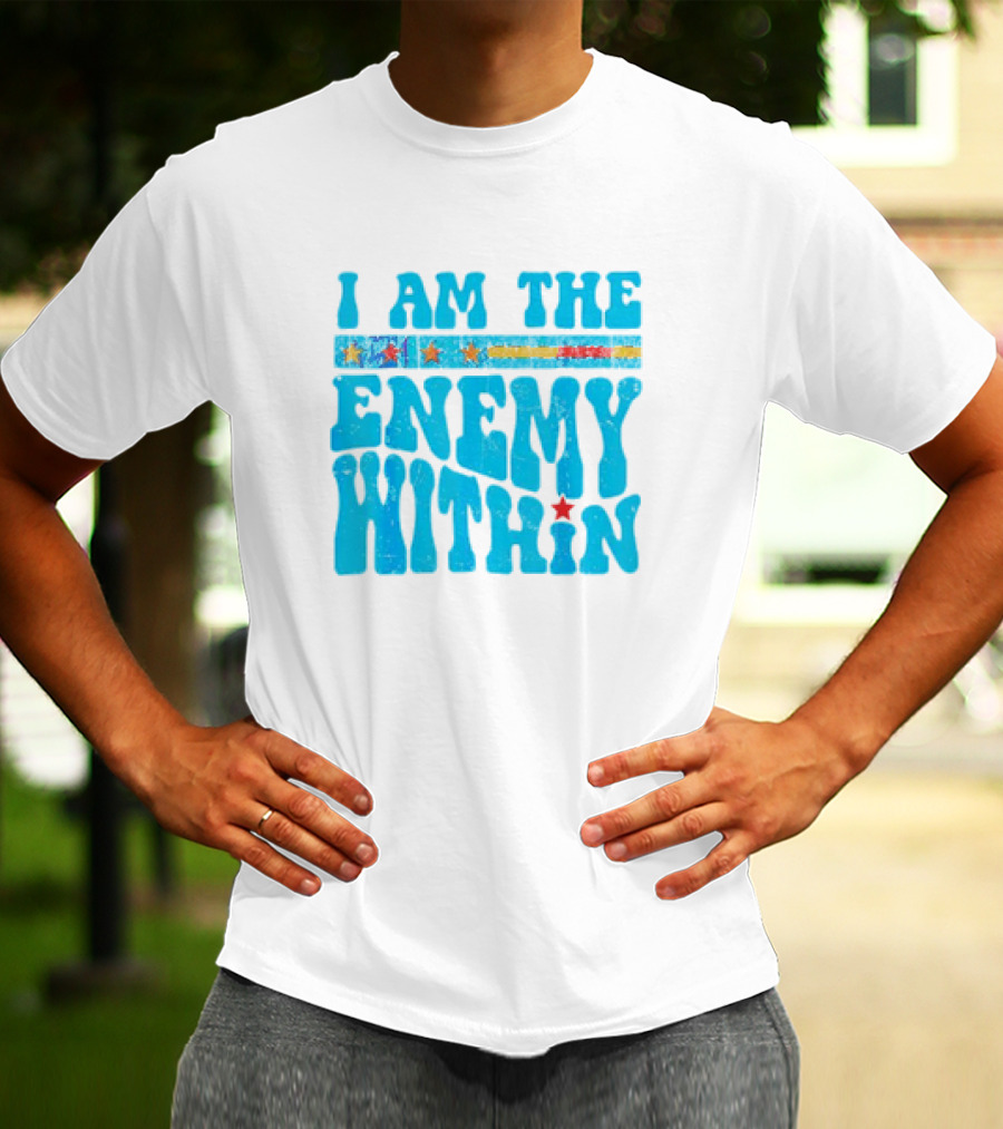 I Am The Enemy Within Retro America T-Shirt