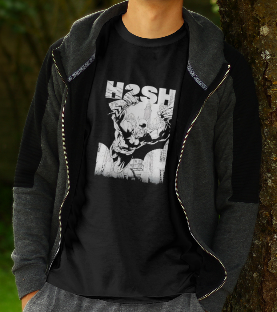 Batman Hush Jim Lee Scott Williams Retro Batman Gotham Skyline T-Shirt