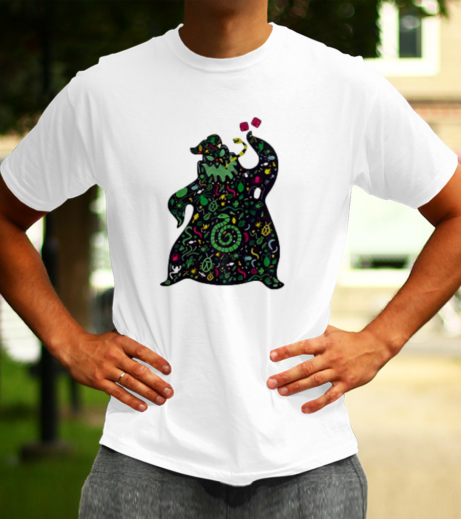 Bugs And Oogie Boogie Colorful Swirl And Leaf T-Shirt