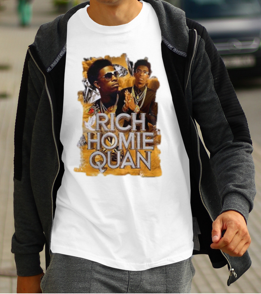 Rich Homie Quan Vintage Style Graphic Collage T-Shirt