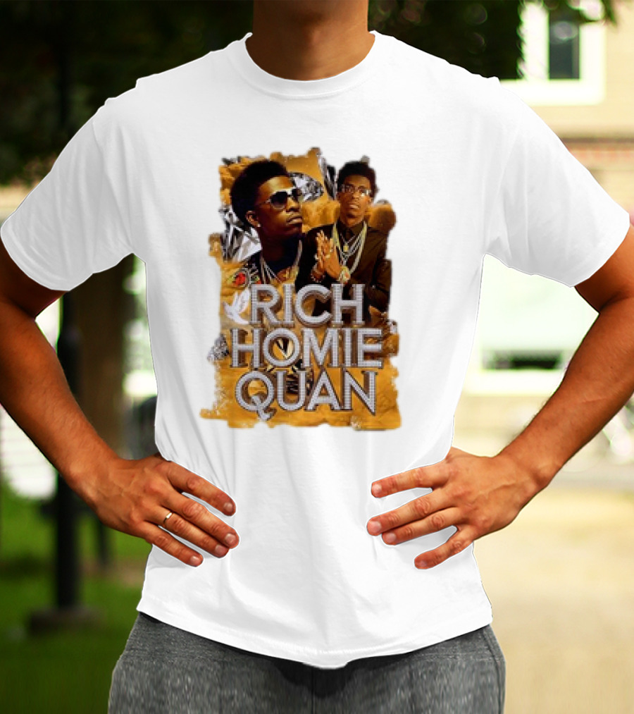 Rich Homie Quan Vintage Style Graphic Collage T-Shirt