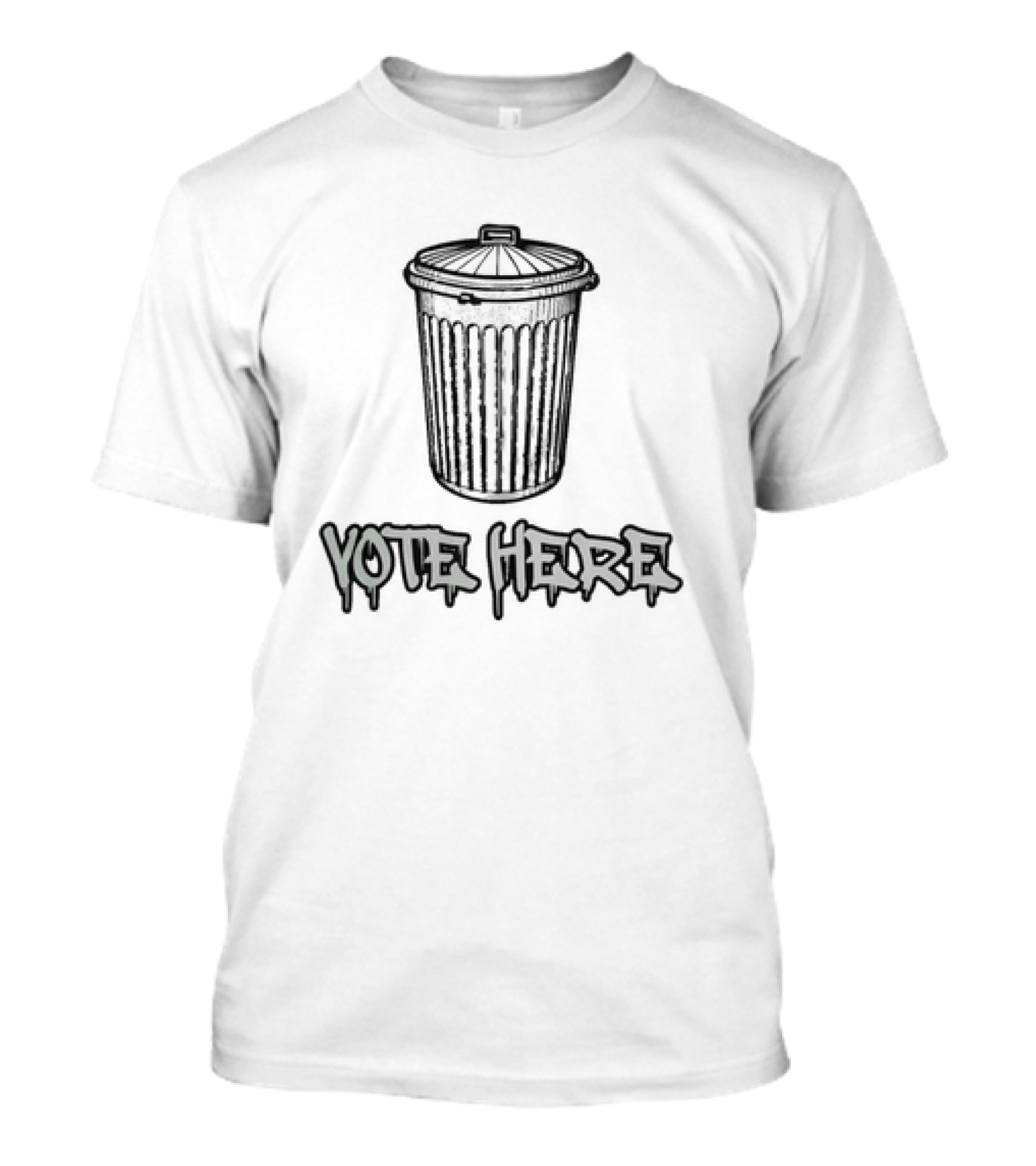 Vote Here Trash Can Graffiti T-Shirt