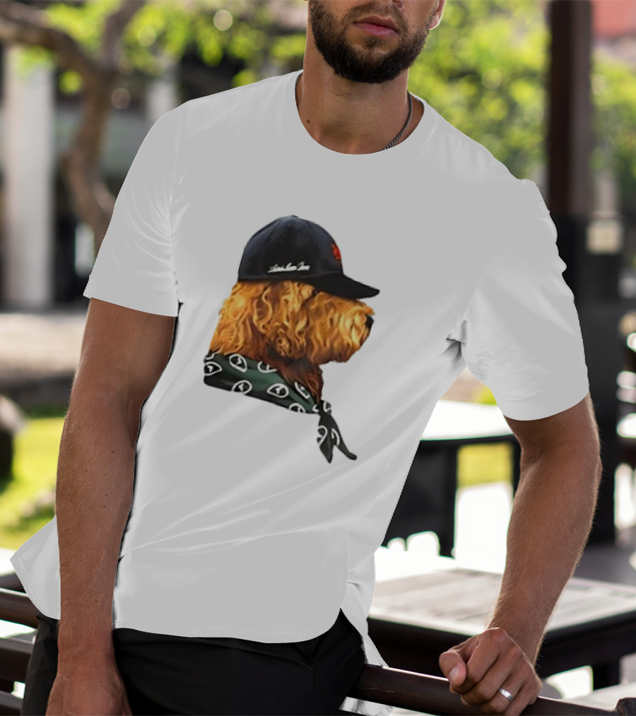 Aime Leon Dore Buddy Dog Wearing Cap And Scarf T-Shirt