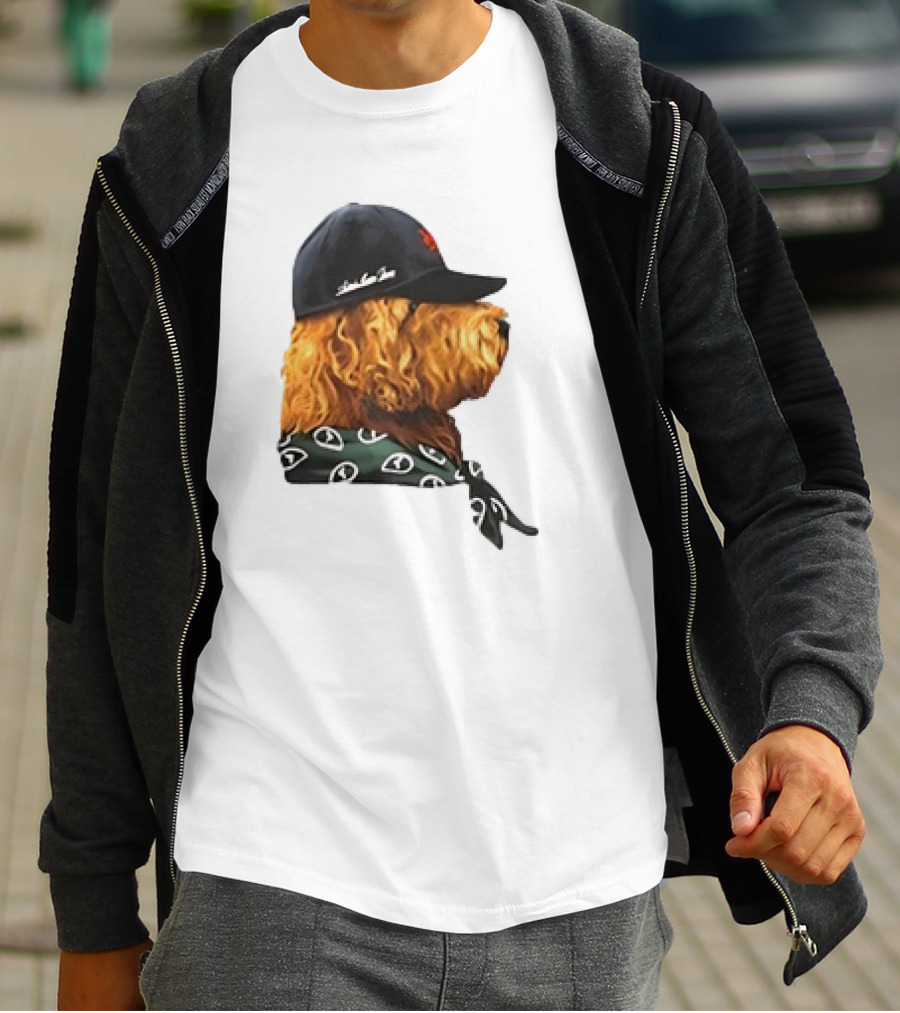 Aime Leon Dore Buddy Dog Wearing Cap And Scarf T-Shirt