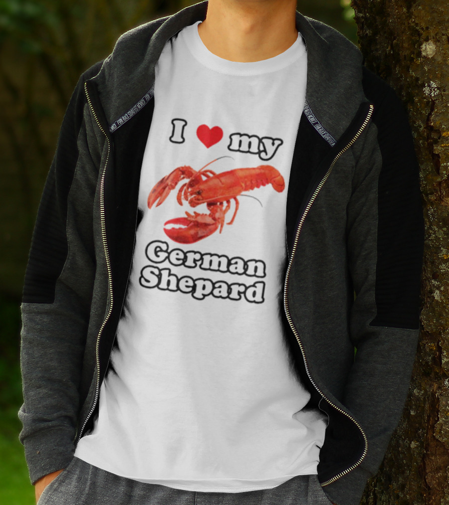 I Love My German Shepard Lobster T-Shirt
