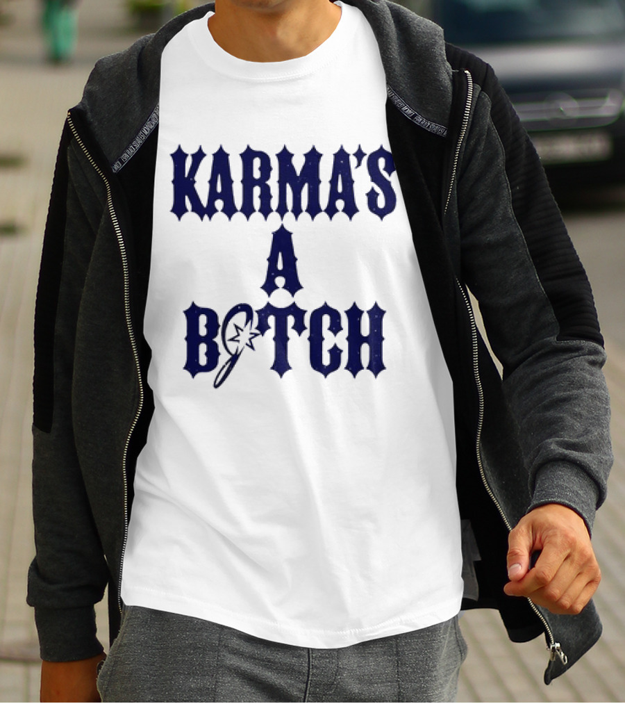 Karma's A Bitch Magic Wand Stars T-Shirt