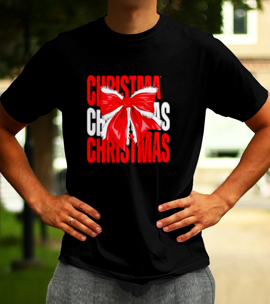 Christmas Santa Claus Bow T-Shirt