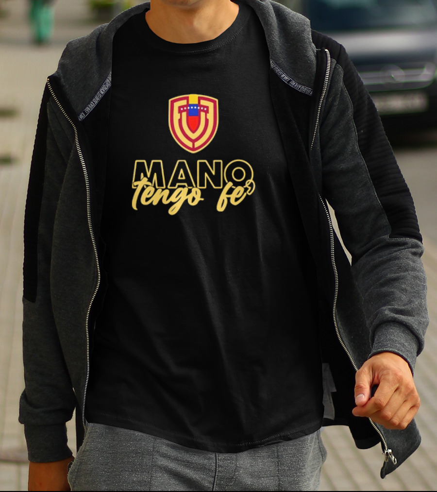 MANO TENGO FE Venezuela Football Team Logo Crest T-Shirt