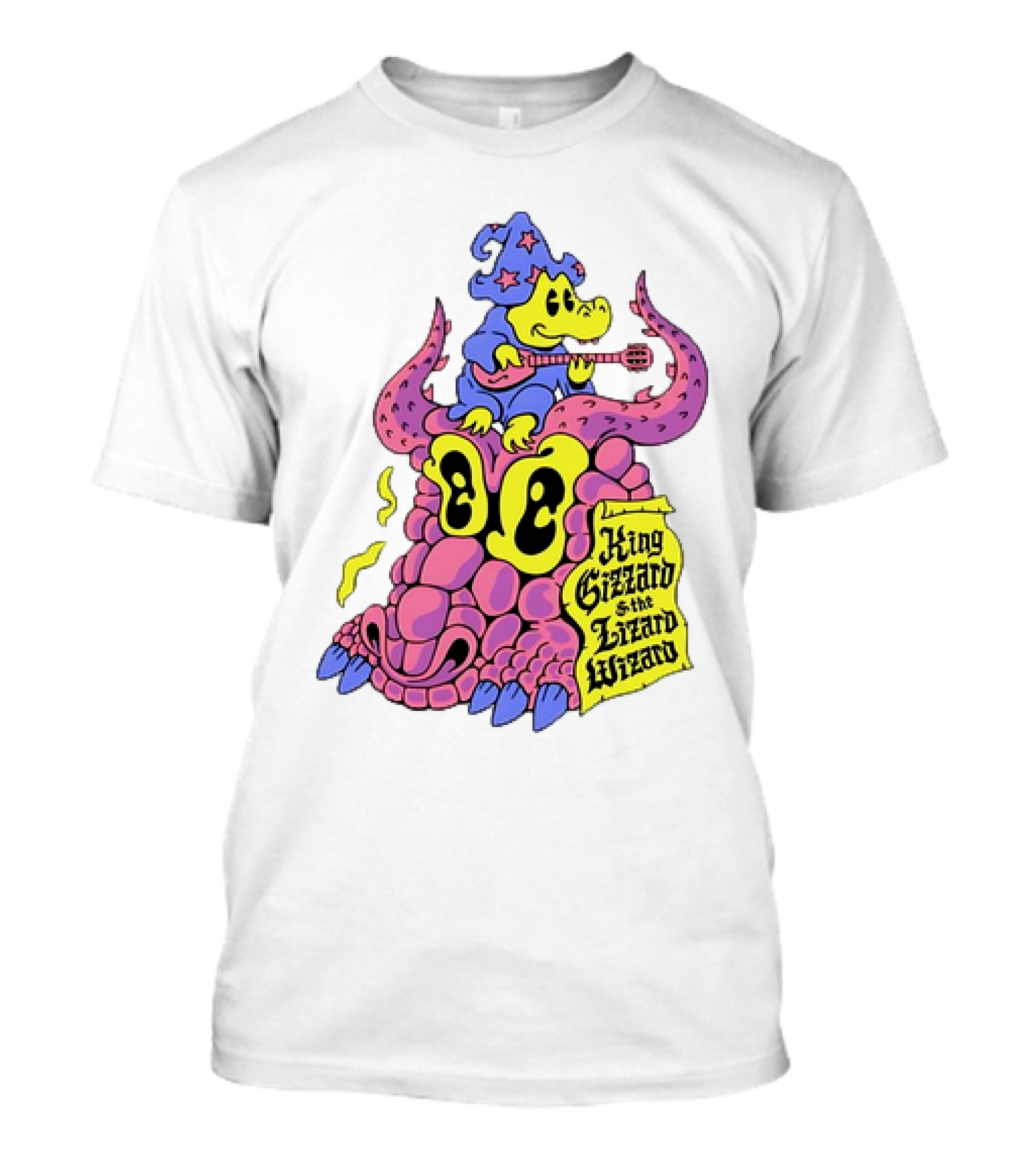 King Gizzard And The Lizard Wizard Gator Wizard Playing Guitar On Monster Head T-Shirt