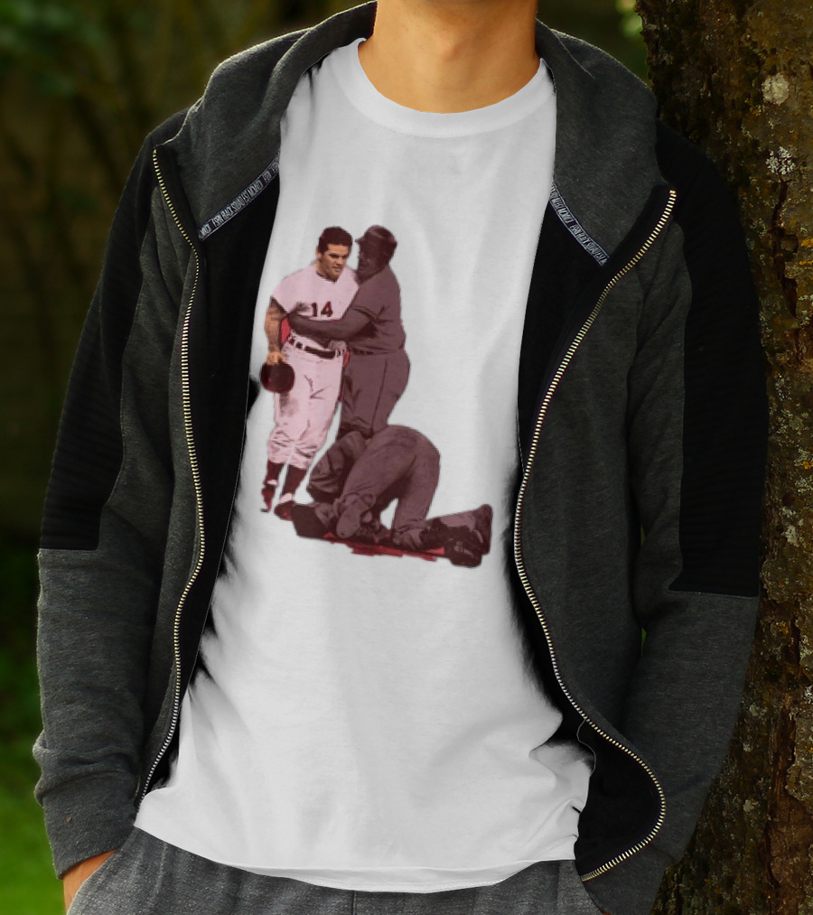 Pete Rose Levels Ray Fosse Baseball Collision Moment T-Shirt