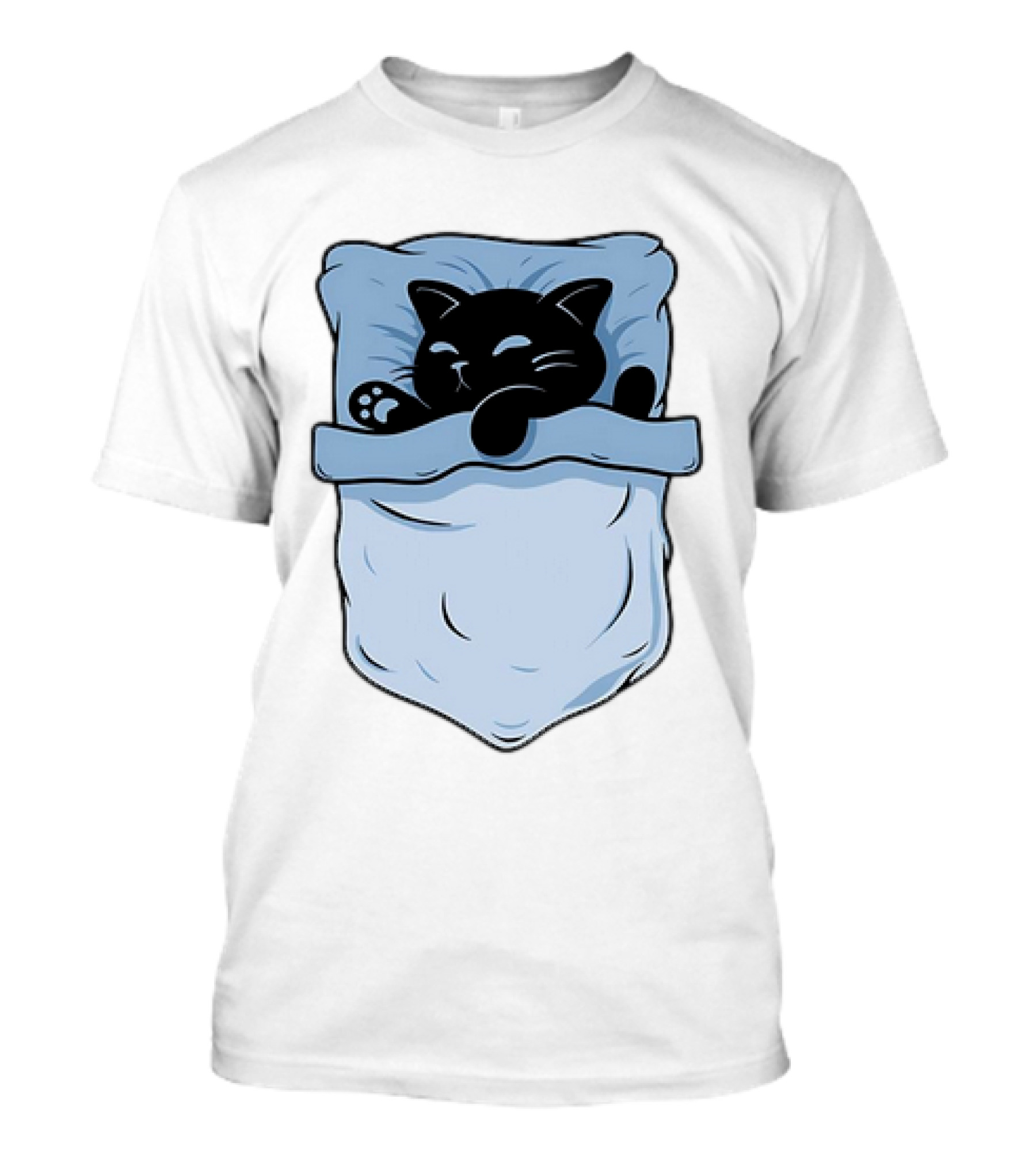 Pocket Nap Sleeping Cat Cuteness Cozy In Your Pocket T-Shirt