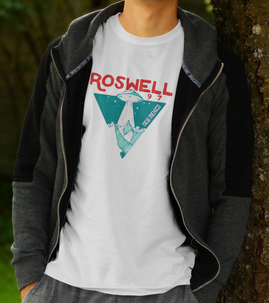 Roswell New Mexico 97 UFO Beam Flying Saucer Abduction T-Shirt