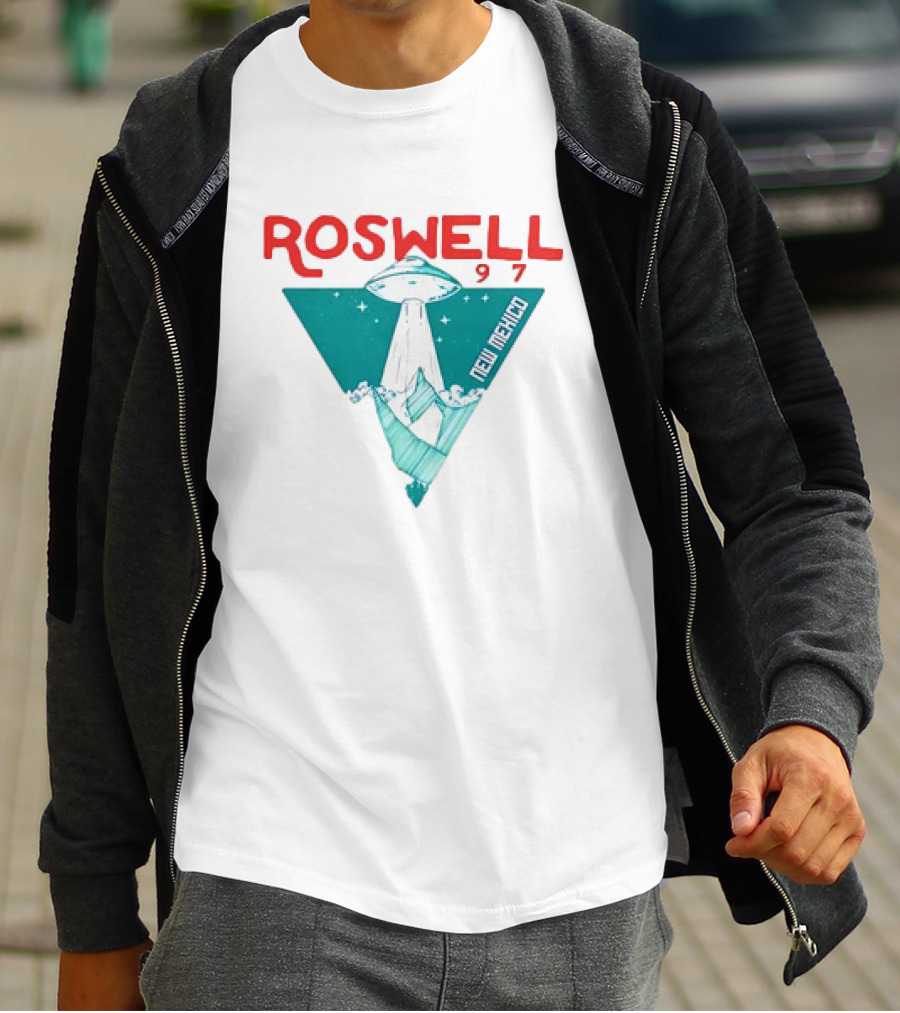 Roswell New Mexico 97 UFO Beam Flying Saucer Abduction T-Shirt