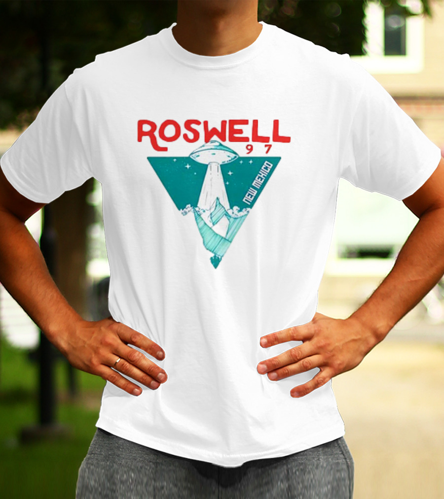 Roswell New Mexico 97 UFO Beam Flying Saucer Abduction T-Shirt