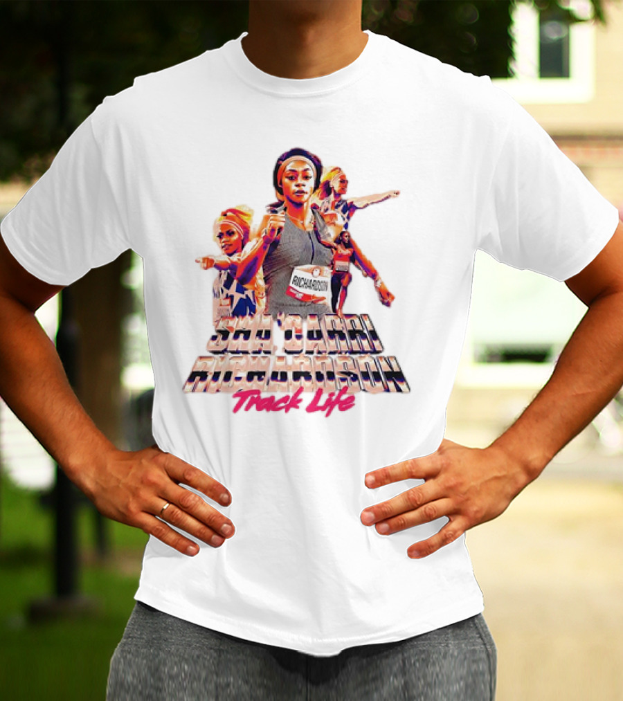 Sha'Carri Richardson Track Life Dynamic Athlete Portrayal T-Shirt