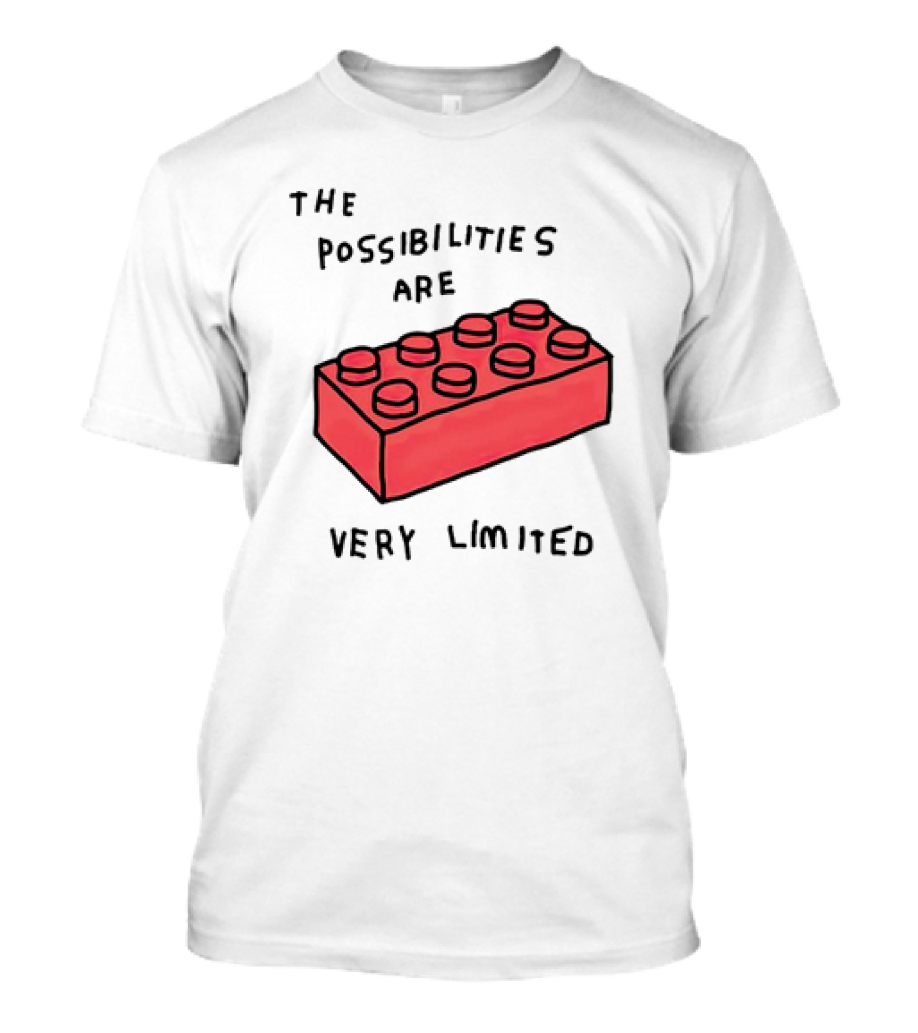 The Possibilities Are Very Limited Red Brick Block T-Shirt