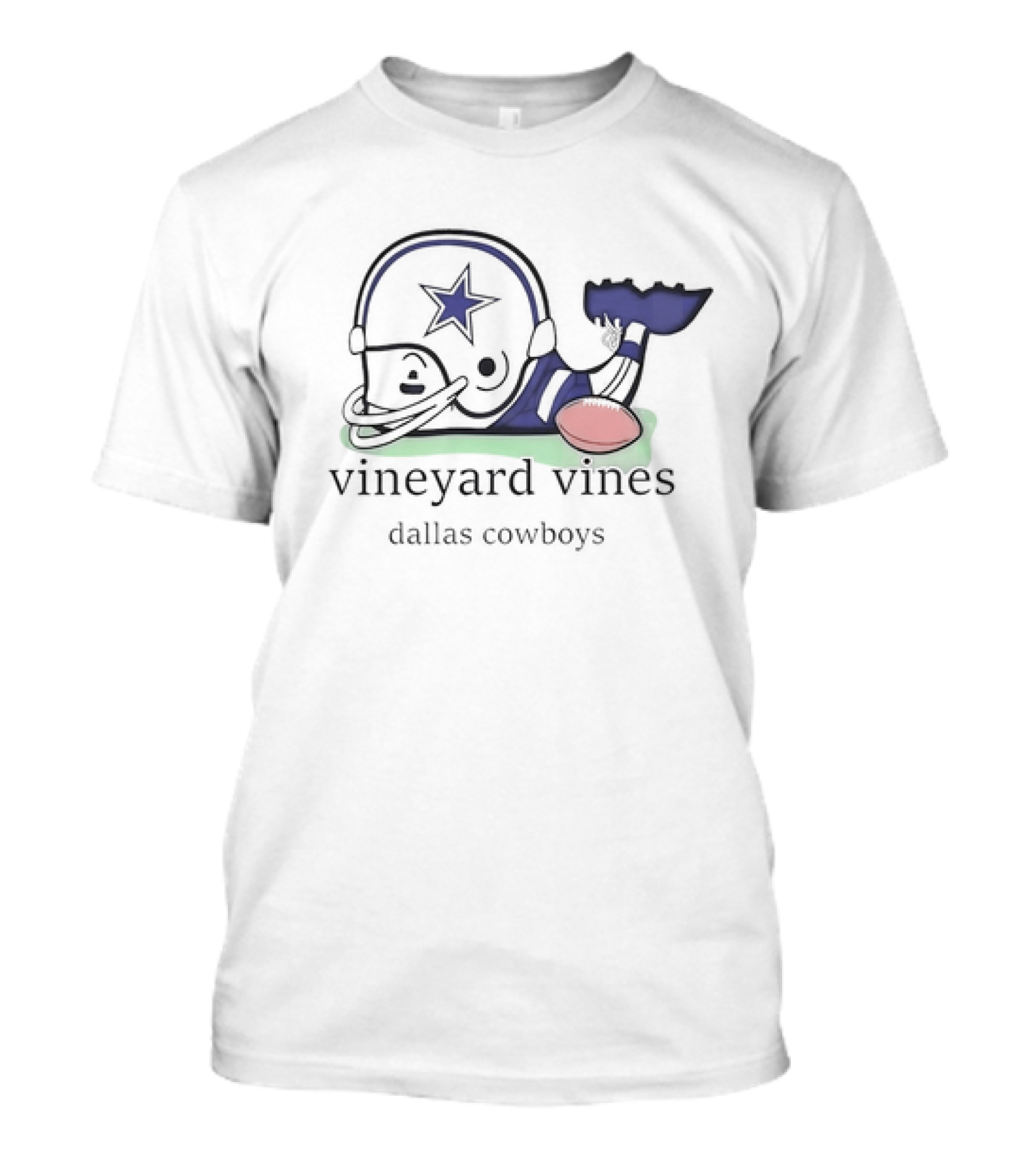 Vineyard Vines Dallas Cowboys Football Helmet Whale T-Shirt