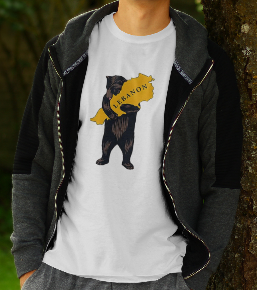 Bear Hugging Lebanon Map T-Shirt