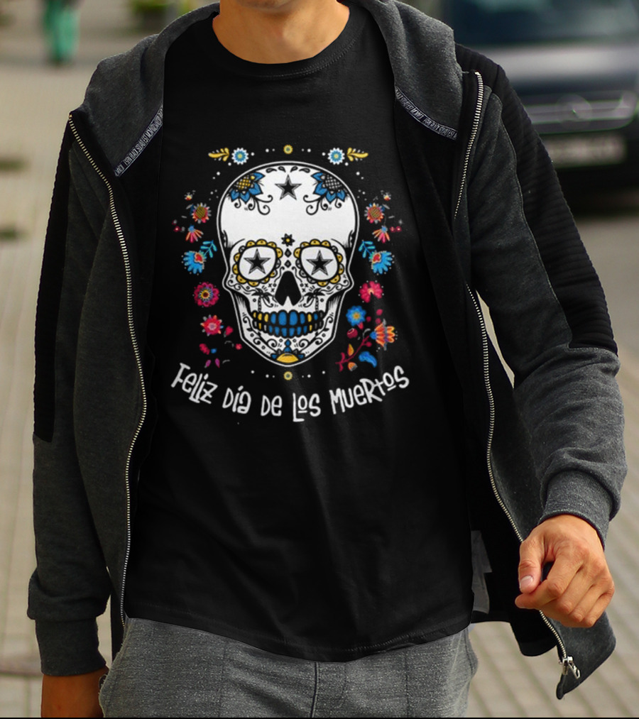 Dallas Cowboys Feliz Dia De Los Muertos T-Shirt