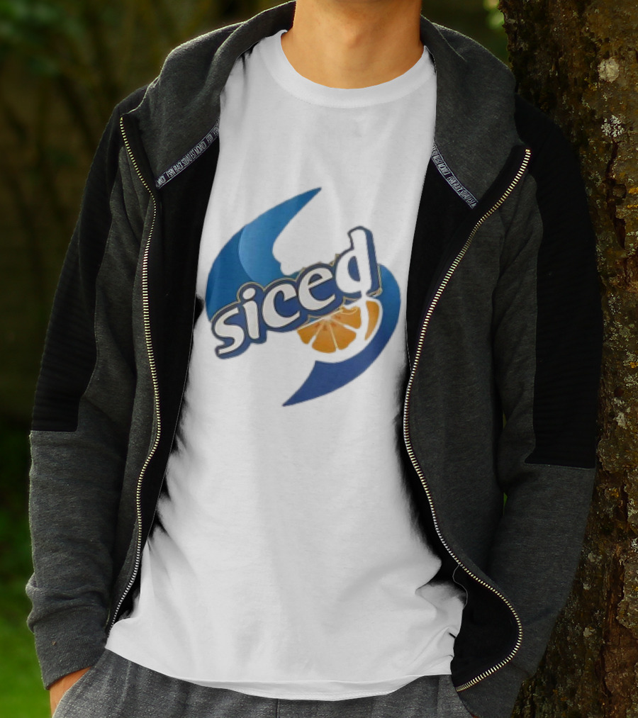 Orange Siced Hurricane Symbol Slice T-Shirt