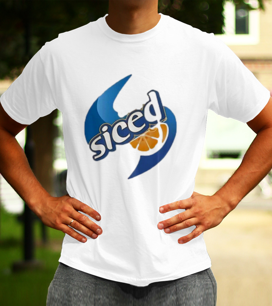 Orange Siced Hurricane Symbol Slice T-Shirt
