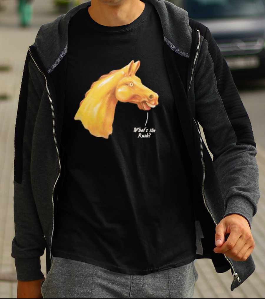 We Live In Time Carousel Horse What's The Rush T-Shirt