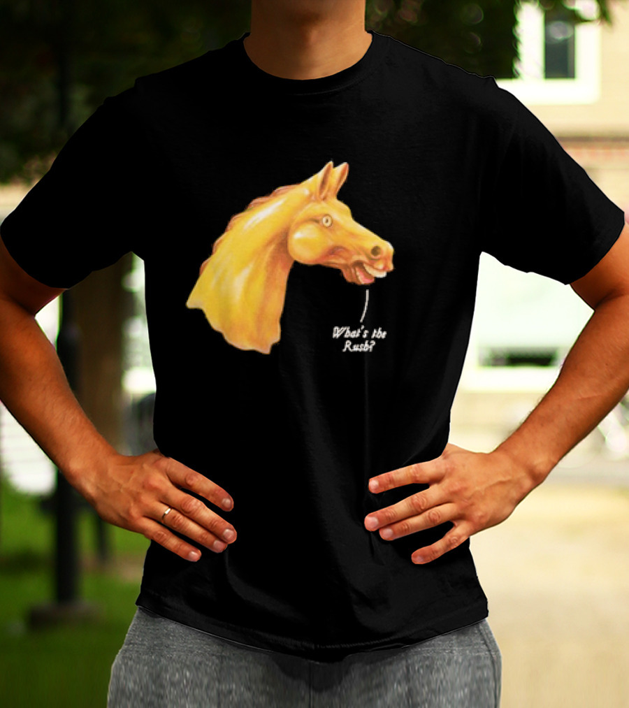 We Live In Time Carousel Horse What's The Rush T-Shirt