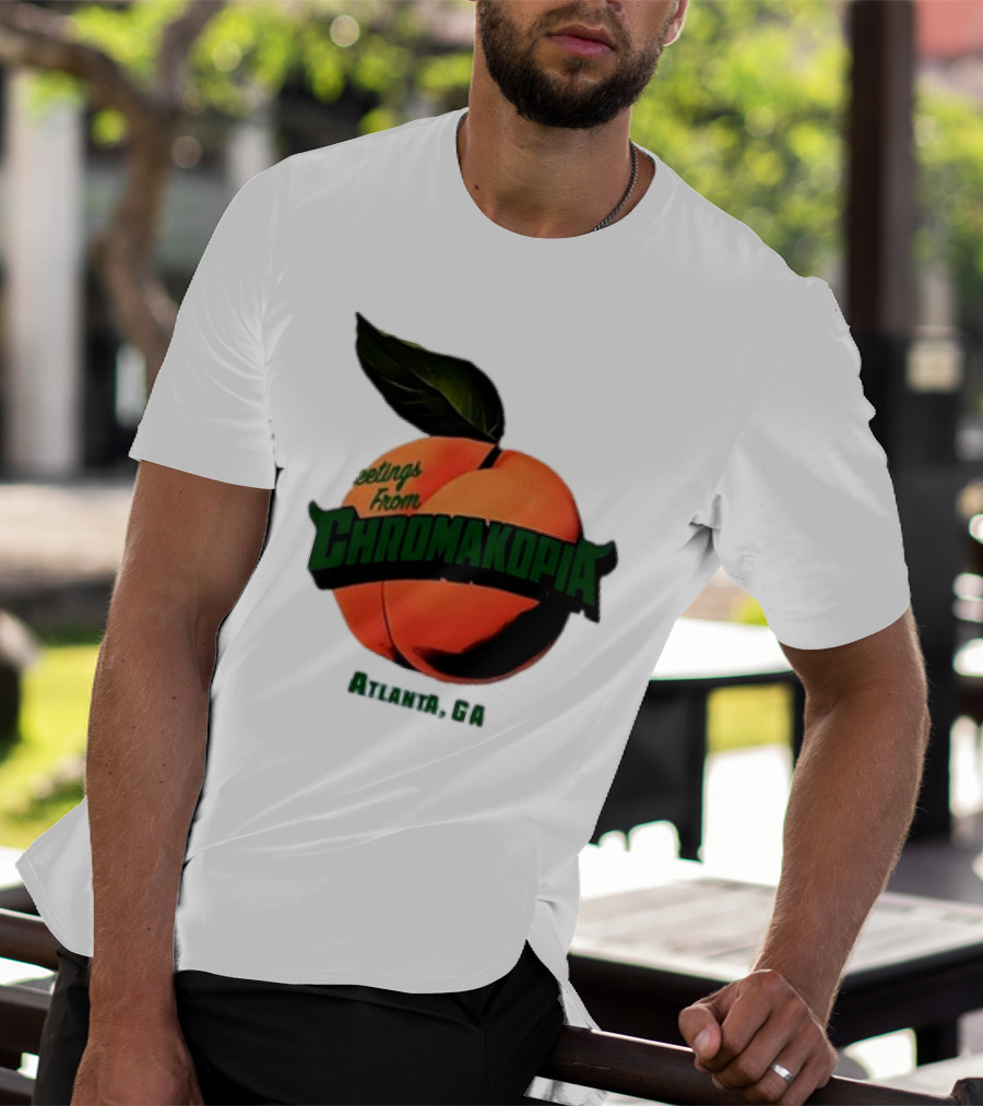 Greetings From Chromakopia Atlanta GA Peach T-Shirt