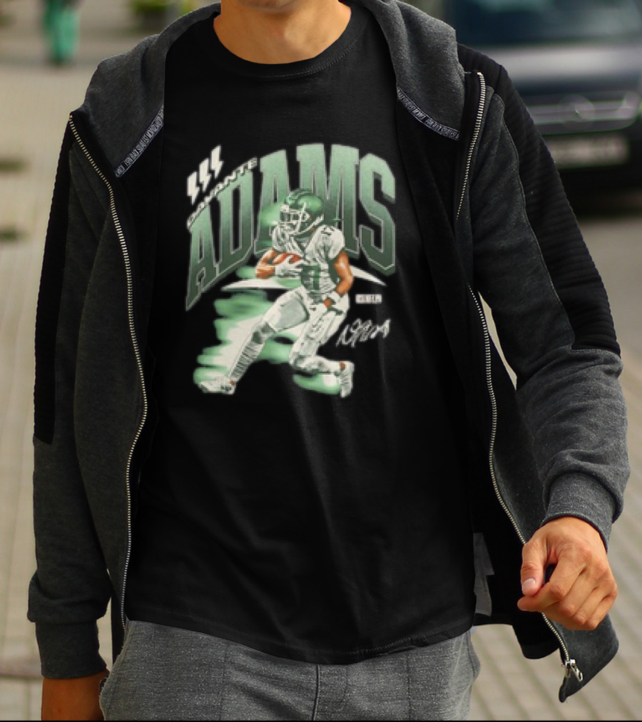 Davante Adams New York Jets Retro Football Player Action T-Shirt