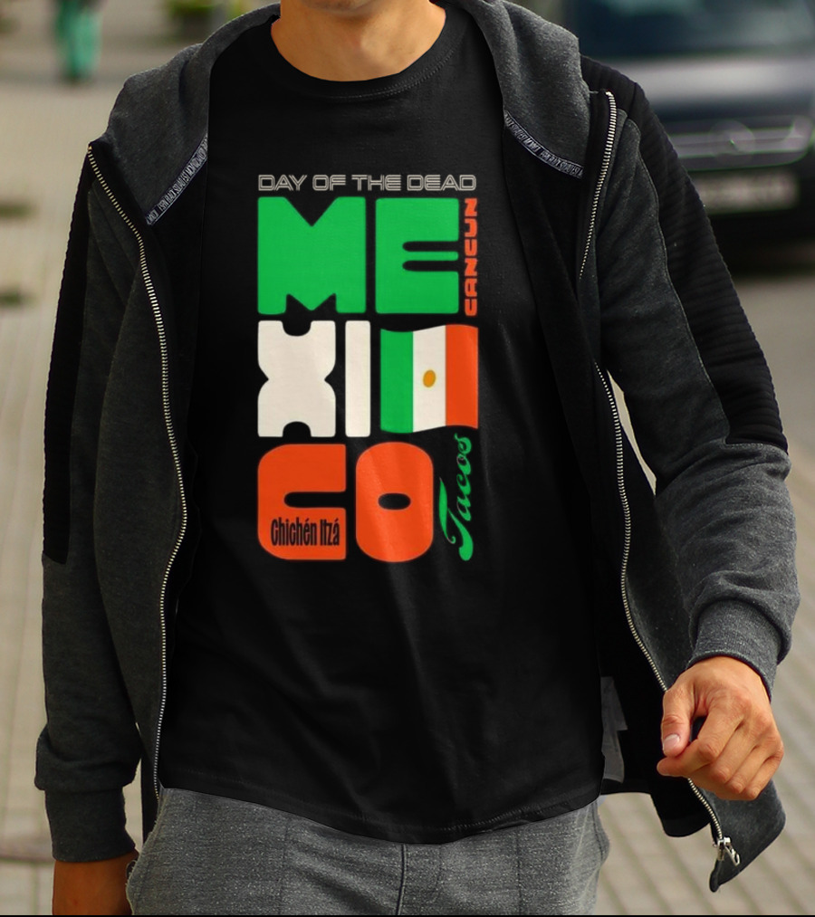 Day Of The Dead Mexico Cancun Tacos Chichén Itzá T-Shirt