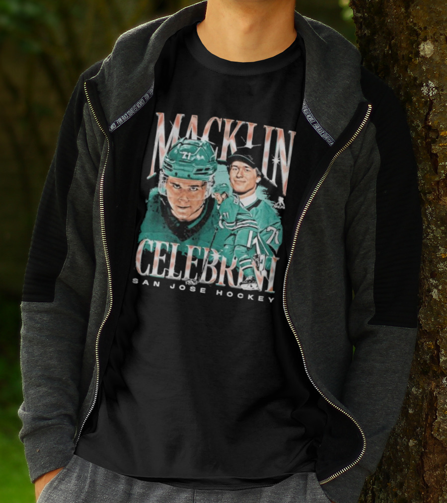 Macklin Celebrini San Jose Hockey Vintage Style Player T-Shirt