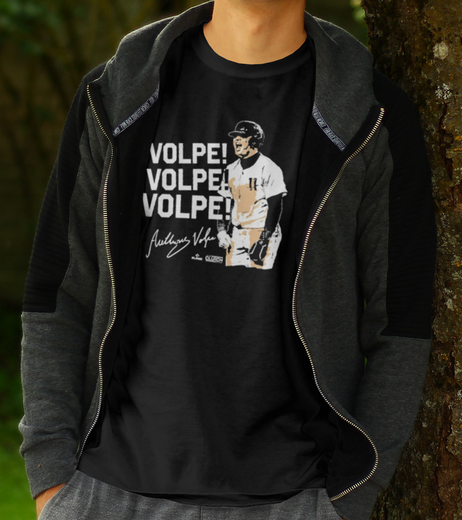 VOLPE VOLPE VOLPE New York Yankees Anthony Volpe Signature Clutch Player T-Shirt