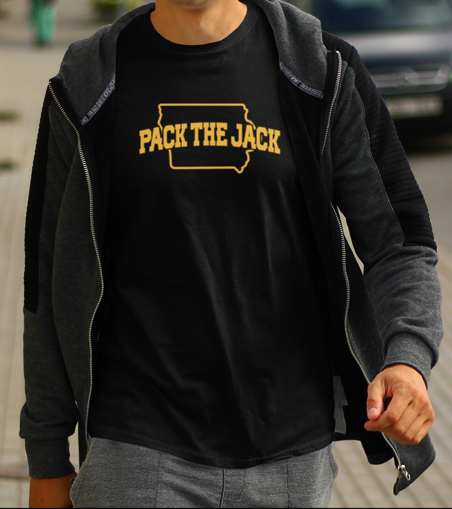 Pack The Jack Iowa Map Outline Cyclones T-Shirt