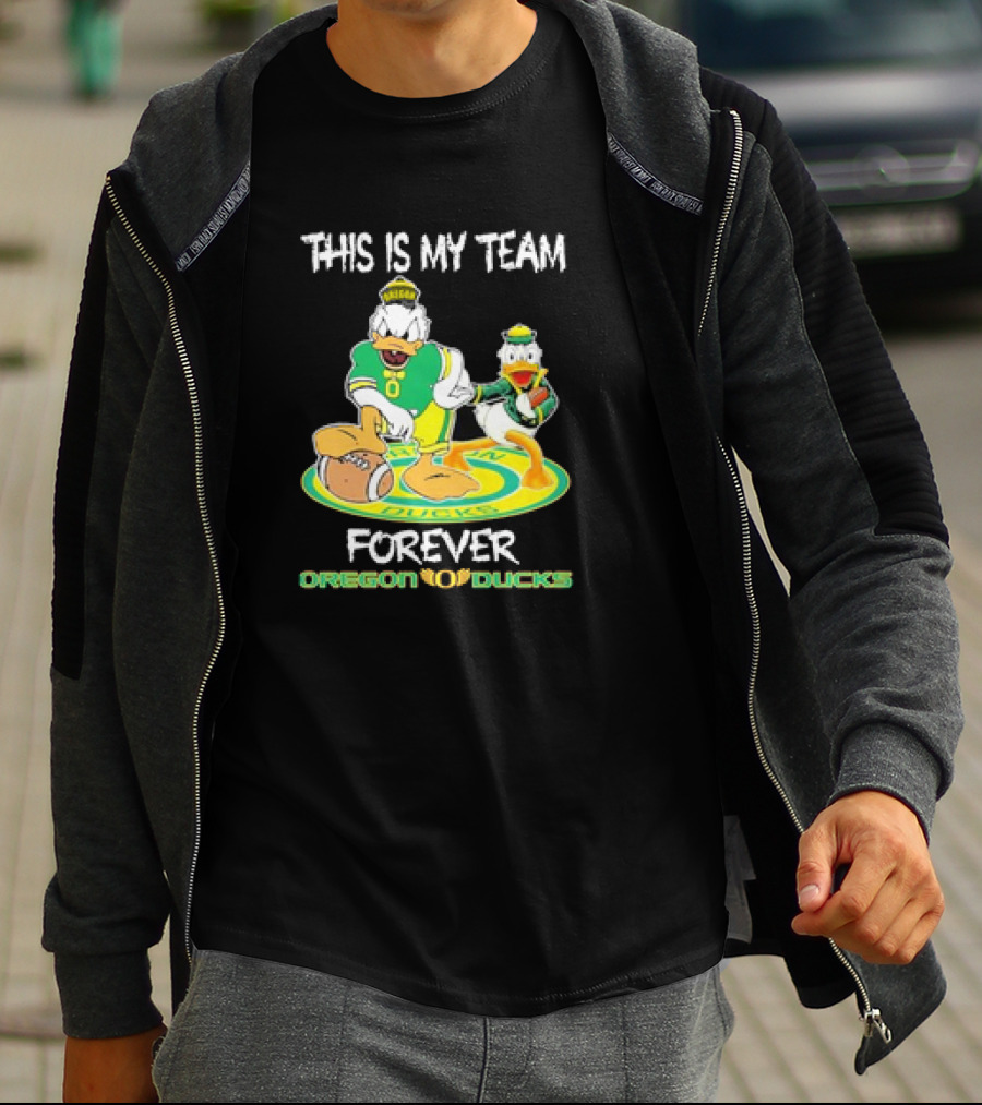 This Is My Team Oregon Ducks Mickey Donald Forever T-Shirt
