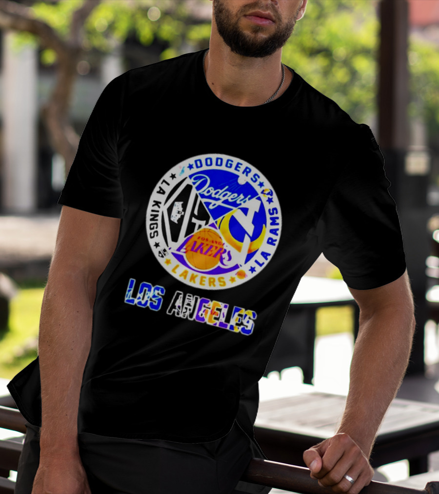 Dodgers Rams Lakers Kings Los Angeles City Sports T-Shirt