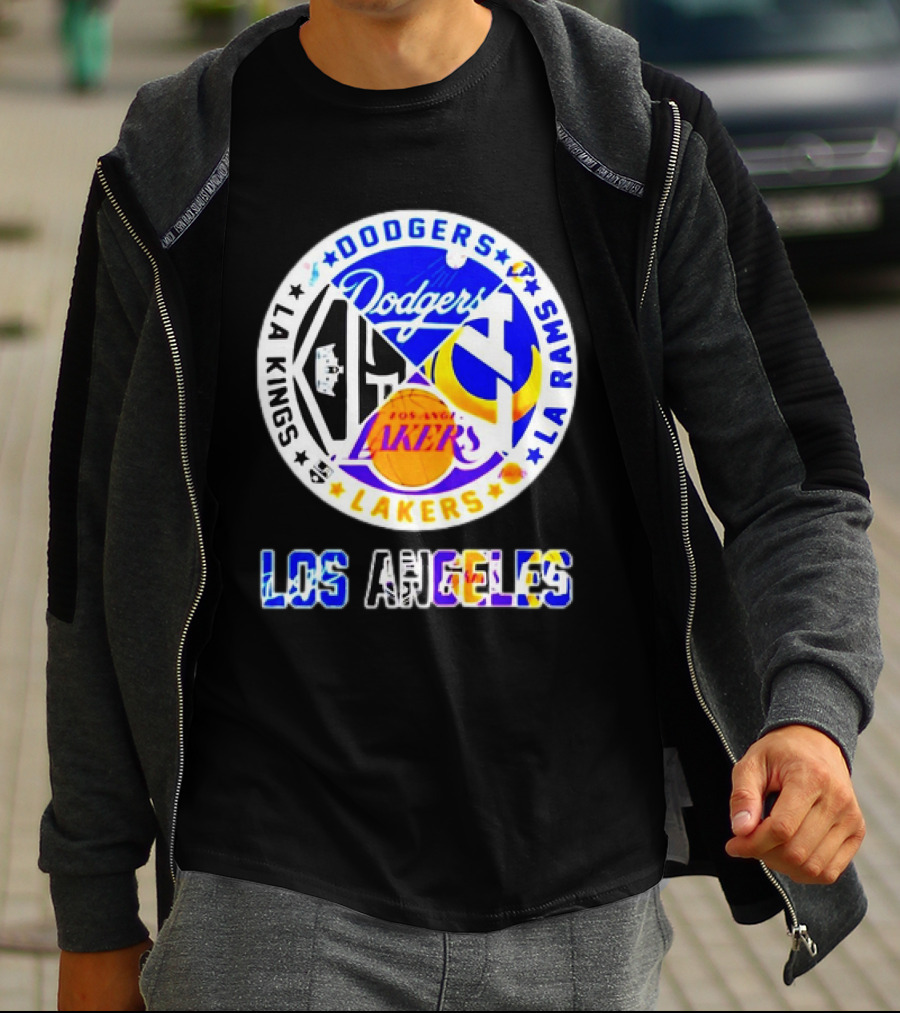 Dodgers Rams Lakers Kings Los Angeles City Sports T-Shirt
