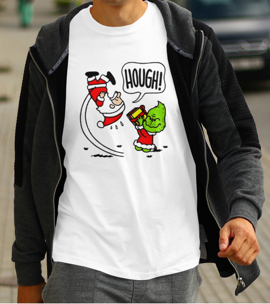 Santa Claus And The Grinch Hough Christmas Peanuts Crossover Not Your Gift T-Shirt