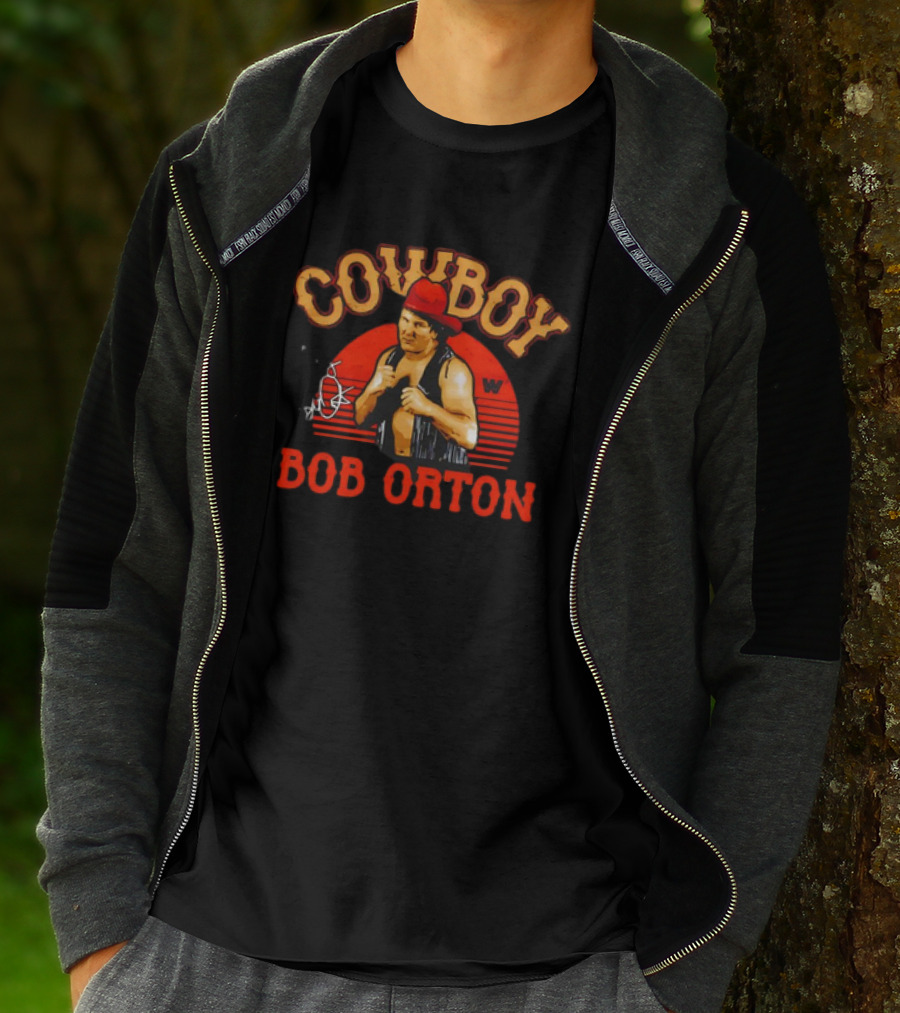 Cowboy Bob Orton Jr Retro Signature Wrestling Legend T-Shirt