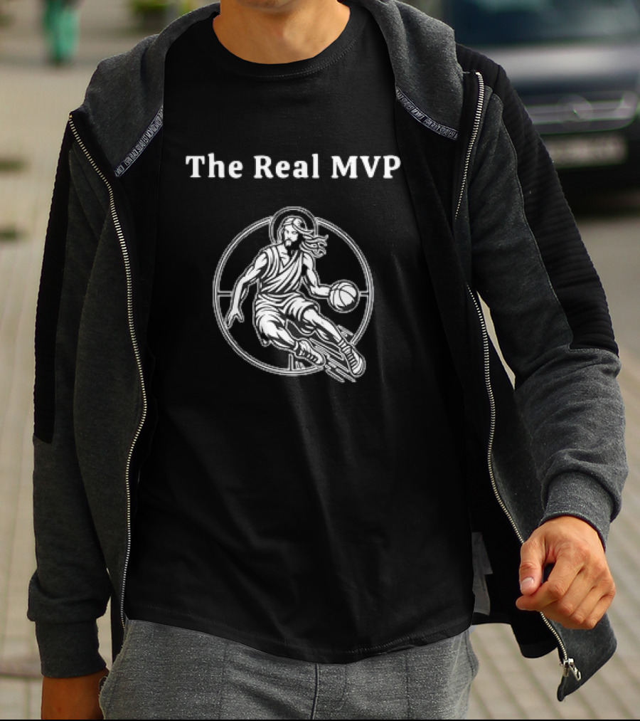 The Real MVP Jesus Basketball Player T-Shirt