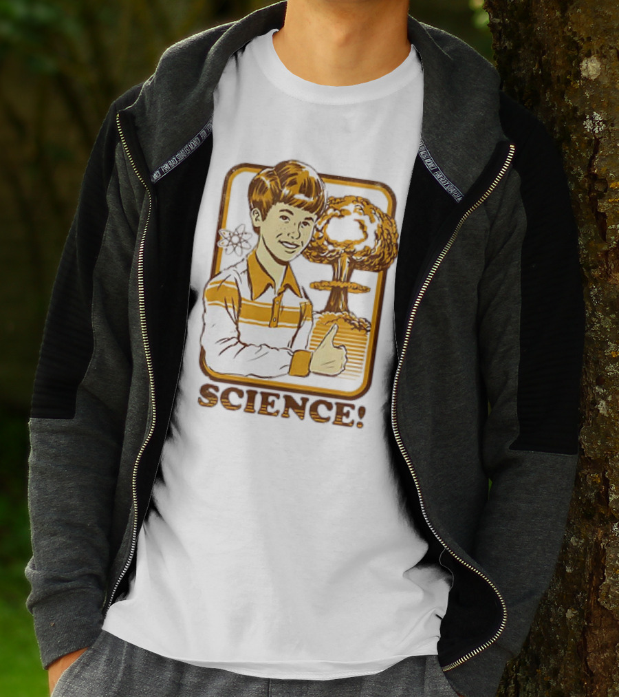 Atomic Bomb Science Boy With Mushroom Cloud T-Shirt